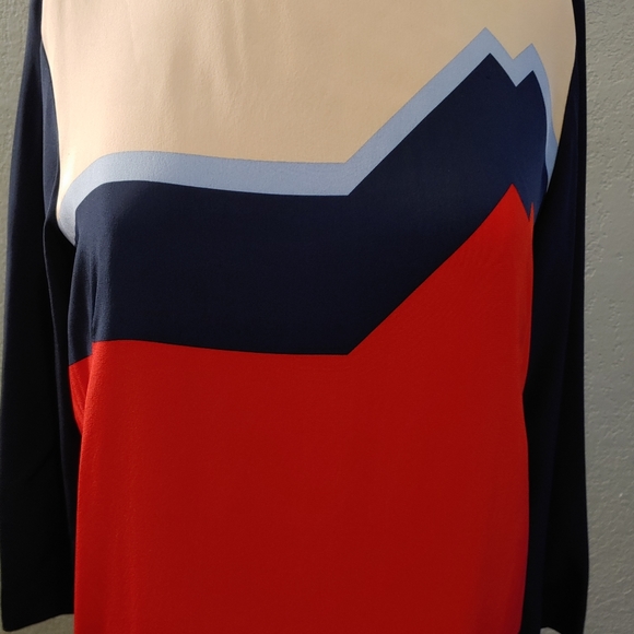 Tibi Silk Colorblock Shift Dress - Picture 4 of 5